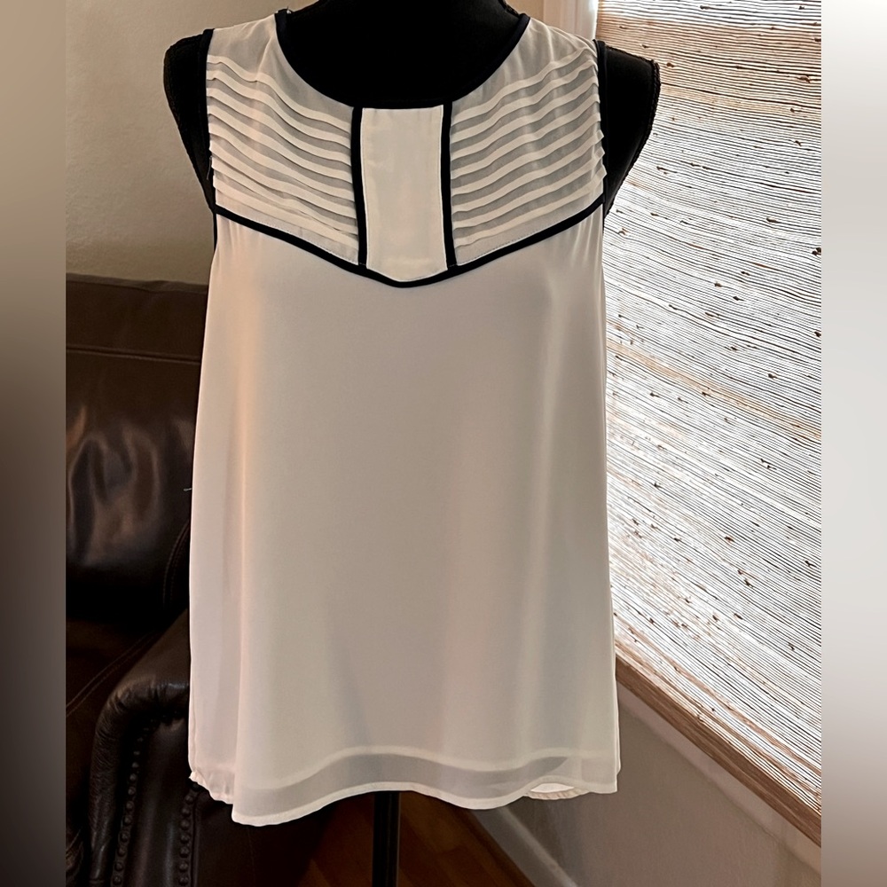 Dressy Cream and Blue Top